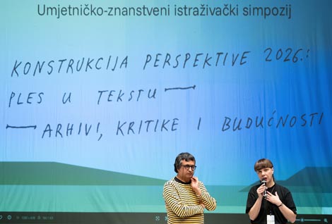Umjetničko-znanstveni istraživački simpozij Konstrukcija perspektive 2026: Ples u tekstu – arhivi, kritike i budućnosti, Zagrebački plesni centar, 15. – 16. travnja 2026., foto: Nina Đurđević